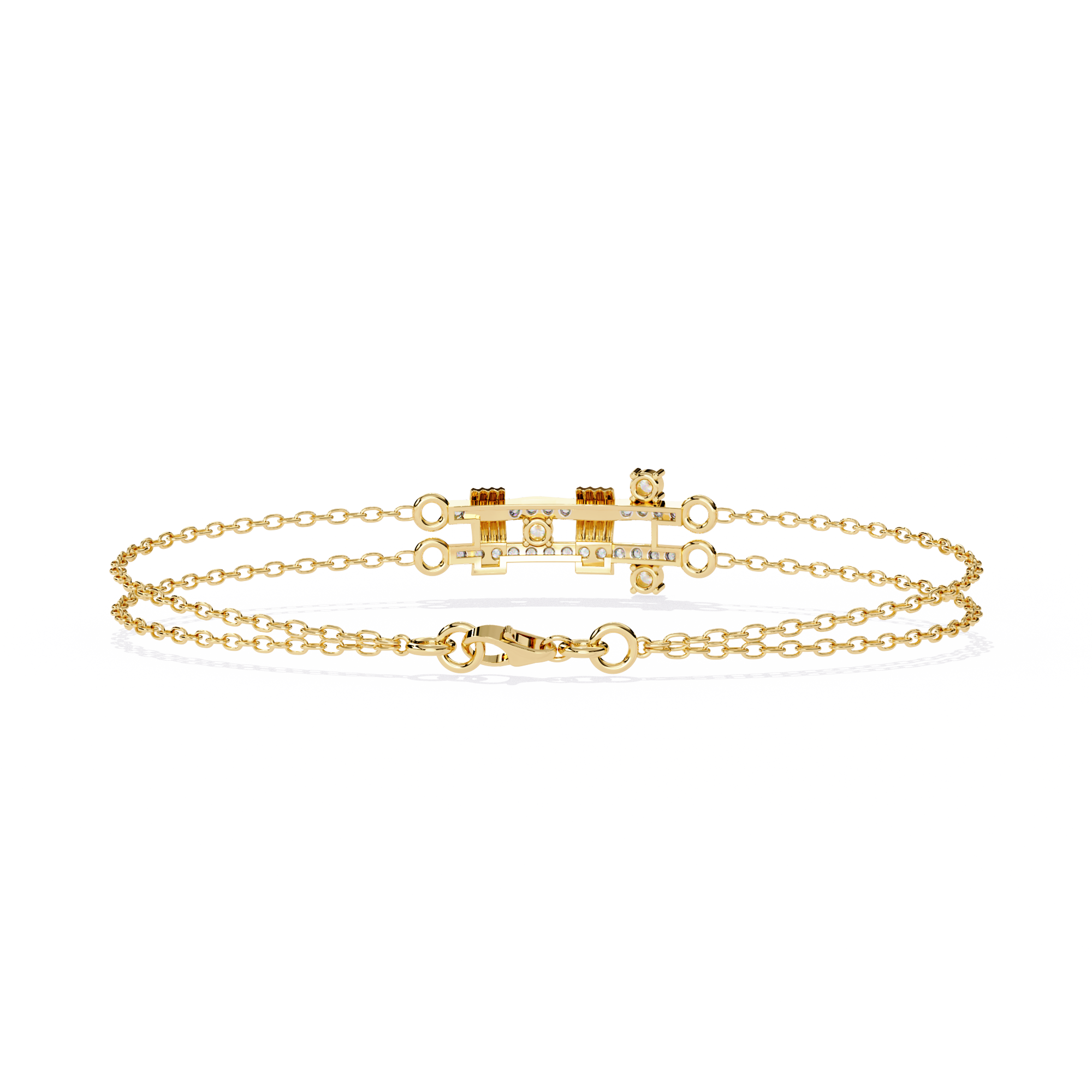 Solitairekart 0.27ct Dual Cross Natural Diamond Bracelet-HI Color, VS-SI Clarity
